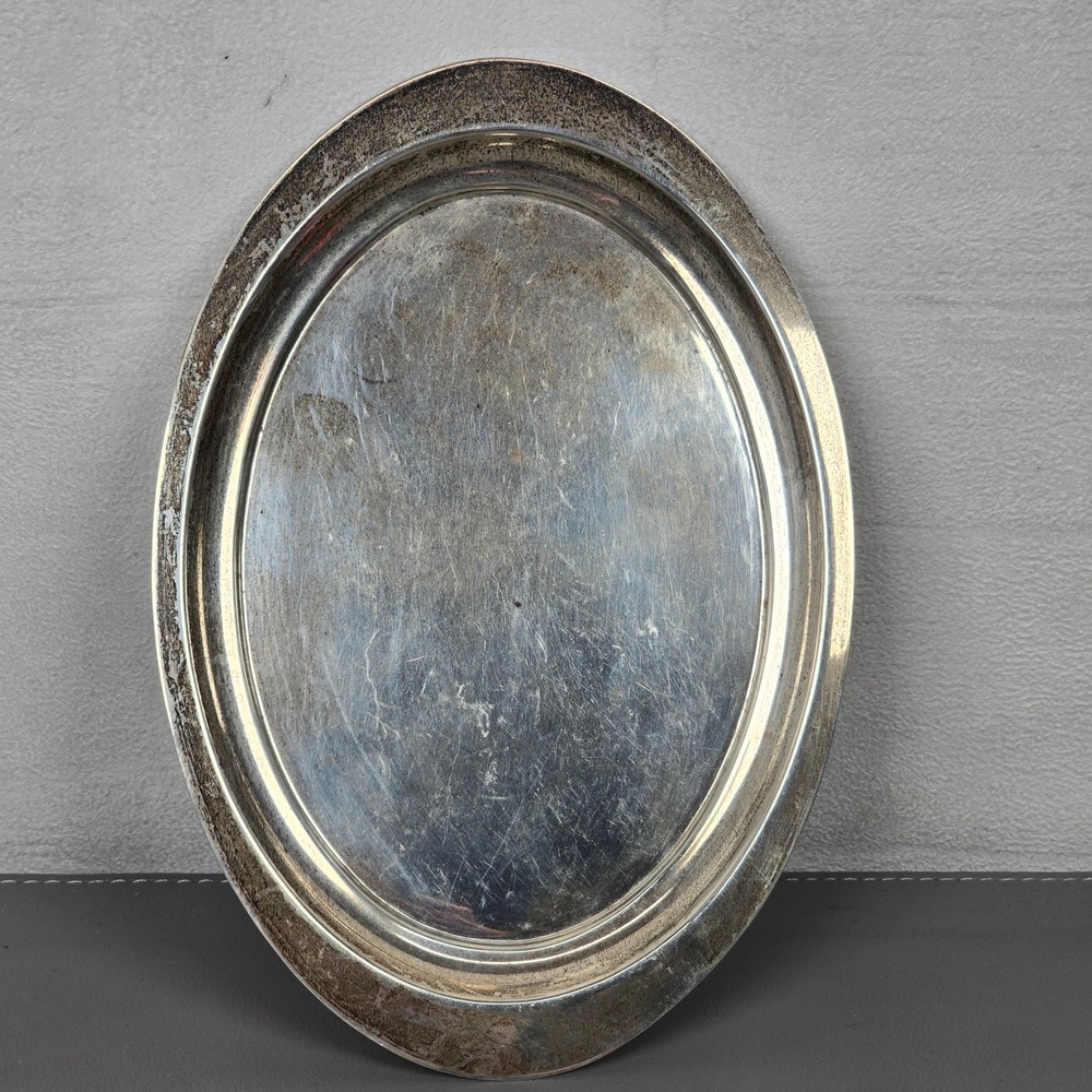 Reed & Barton Sterling Silver Oval Tray Serving Platter X133 Vintage 7.5"